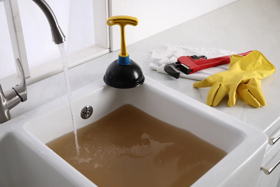 clogged sink drain water not draining